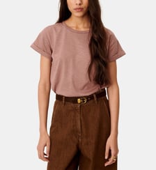 T-shirt Albano manches roulottées coton mélangé Sessùn