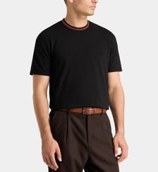 T-shirt Ribbing en coton Galeries Lafayette
