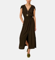 Robe mi-longue fluide Galiane effet plissée Sessùn