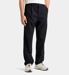Pantalon Ranflan droit à pinces en flanelle Galeries Lafayette