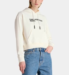 Hoodie signature en coton mélangé Karl Lagerfeld Jeans