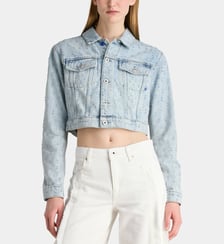 Blouson classique denim usures coton Karl Lagerfeld Jeans