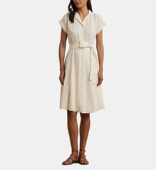 Robe chemise courte Yaralle en crêpe Lauren Ralph Lauren