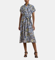 Robe chemise mi-longue imprimé floral Lauren Ralph Lauren