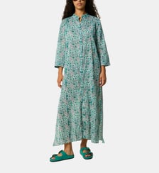 Robe chemise Ramara motif indian longue en coton Petite Mendigote