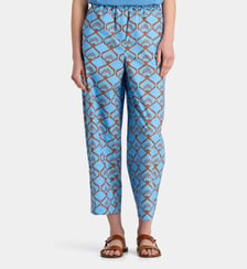 Pantalon droit Rhodes imprimé fantaisie en coton Chloé Stora