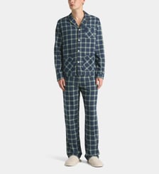 Pyjama Zamini long en coton à carreaux Galeries Lafayette