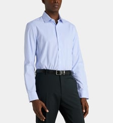 Chemise droite Hsrstri en coton rayée Galeries Lafayette
