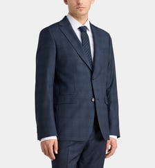 Veste de costume droite Vone à carreaux en laine italienne  Comptoir GL