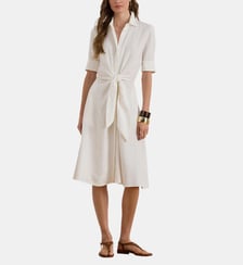 Robe chemise en lin manches courtes Lauren Ralph Lauren