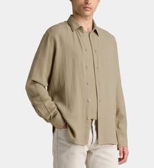 Chemise droite Saryan en lin et coton Samsoe Samsoe