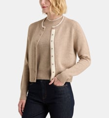 Cardigan droit court Dali en laine Galeries Lafayette