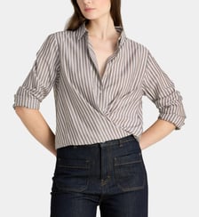 Chemise droite Dolly rayée en coton Galeries Lafayette