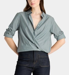 Chemise droite Dolly rayée en coton Galeries Lafayette