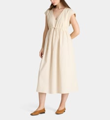 Robe Déesse évasée mi-longue en coton Galeries Lafayette