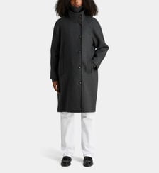 Manteau Modène droit mi-long en laine recyclée Jodhpur