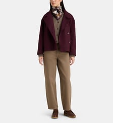 Manteau ample court Minami en laine Jodhpur
