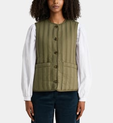 Veste Mirval sans manches droite en coton Jodhpur