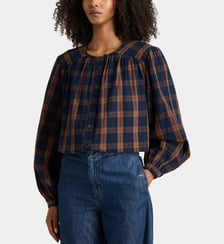 Chemise ample Millie carreaux en coton Jodhpur
