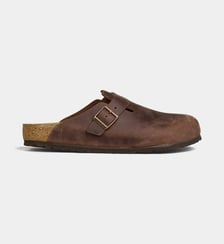 Sabots plats normaux Boston cuir huilé Birkenstock