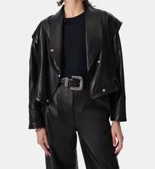Veste ample en cuir Yukito Iro