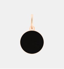 Pendentif - Mini ever en or rose et onyx Ginette Ny