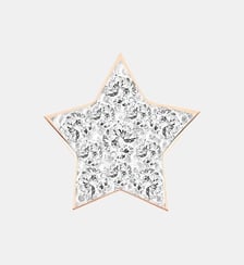 Boucle d'oreille -  Milky way Star en or rose et diamants Ginette Ny