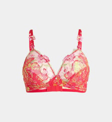 Soutien-gorge Forêt Rubis triangle à motif fleuri Lise Charmel