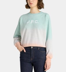 Sweat droit Stone dip dye en coton bio Asics x A.P.C. A.P.C.