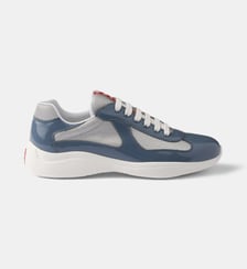 Baskets basses America’s Cup en cuir verni et tissu technique Prada