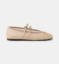 Ballerines en mesh signature Prada