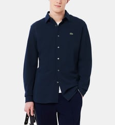 Chemise droite logo en coton Lacoste