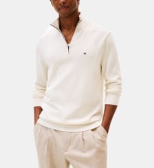 Pull droit en coton col camionneur Tommy Hilfiger