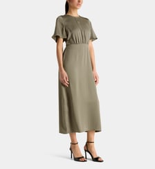 Robe fourreau longue Salucindy gaufrée satinée Samsoe Samsoe