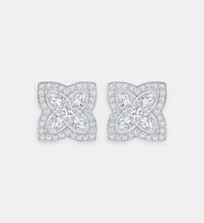 Puces d'oreilles en or blanc  De Beers London