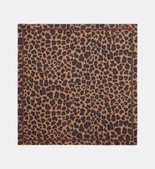 Carré plissé Fauve à motif léopard Galeries Lafayette