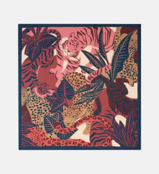 Carré plissé Fauvelle à motif animalier Galeries Lafayette