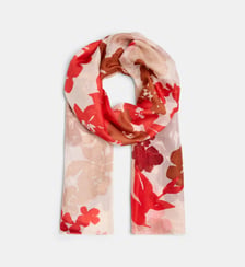Foulard Filo floral soie Galeries Lafayette
