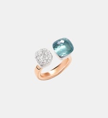 Bague Toi Et Moi - Topaze bleu ciel et diamants Pomellato