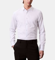 Chemise slim en coton mélangé Calvin Klein
