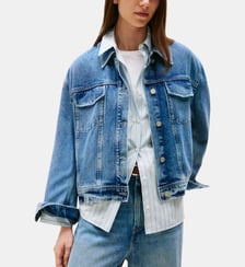 Veste classique droite en coton denim Tommy Hilfiger