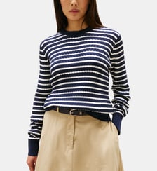 Pull droit maille câble en coton Tommy Hilfiger