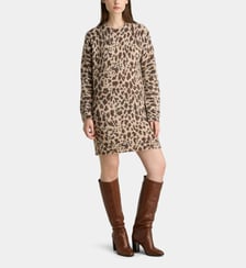 Robe droite Beryl Leo motif animalier Galeries Lafayette