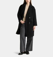 Manteau Bedford New ample mi-long en laine recyclée Galeries Lafayette