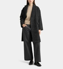 Manteau Bedford New ample mi-long en laine recyclée Galeries Lafayette