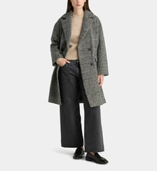 Manteau Bedford New ample mi-long en laine recyclée Galeries Lafayette