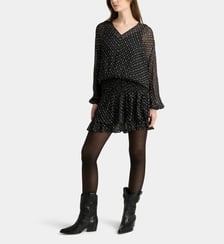 Robe Demy Bindi courte à volants et motif floral Galeries Lafayette