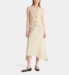 Robe longue cintrée et asymétrique sans manches Stine Goya