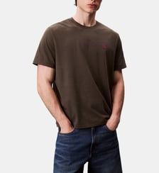 T-shirt droit coton monogramme Calvin Klein