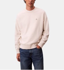 Sweat droit signature en coton mélangé Calvin Klein